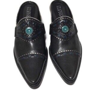 Franco Sarto Western Boho Cowgirl Leather Mules